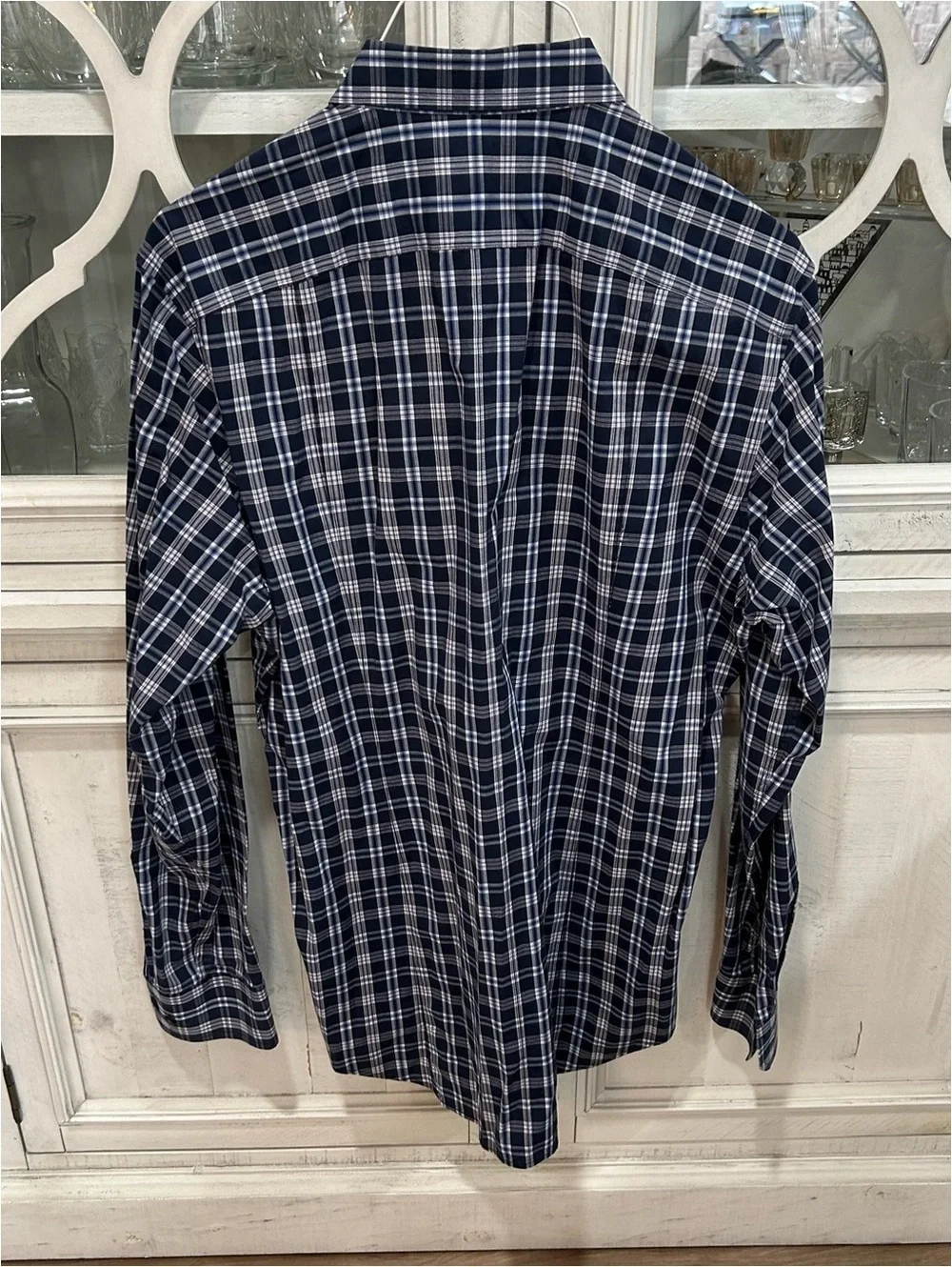 Banana Republic Slim Fit Plaid Dressy Button-Down Cotton Preppy Shirt Men’s M